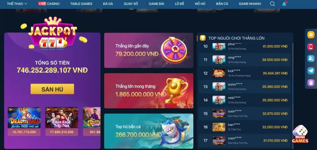 Đa dạng các loại trò chơi slot tại zo98